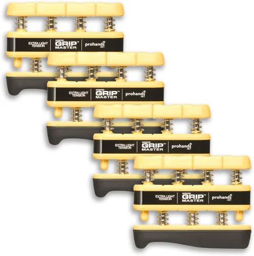 Vista 18 de Prohands Gripmaster - Ejercitador de mano (fortalecedor de agarre de mano), con resorte, sistema de pistón de dedos, aislamiento y ejercicio de cada
