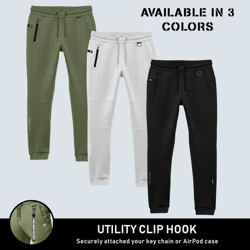Vista 6 de Born Tough Pantalones deportivos ajustados para hombre, pantalones deportivos de entrenamiento para culturismo, gimnasio, pantalones de correr