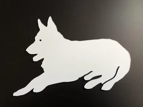 Vista 2 de DCentral® German Shepard - Pantalla magnética de vinilo flexible, de doble cara, blanco, más fácil de ver. Decorativo. Ayuda a dejar de entrar