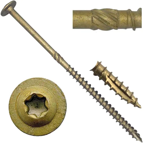 Vista 12 de Jake Sales Tornillo de retraso de construcción #14 x 1 - Tornillo de retraso estructural resistente con accionamiento Torx/Star Drive