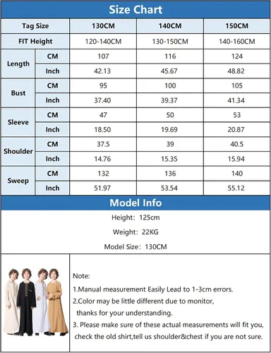 Vista 4 de Aomesinc Islamic Boys Jubba Thobe Saudi Arabia Islamic Clothing Fashion Boys Muslim Long Sleeves Kids Robe
