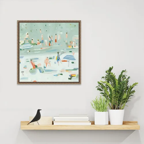 Vista 6 de Amanti Art Lienzo enmarcado para pared, 16 x 16 pulgadas, confeti de verano II por Emma Scarvey, lienzo enmarcado para pared, obras de arte