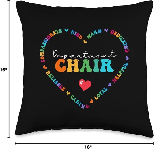 Vista 4 de Funny Department Chair Back To School Gifts Bonita almohada para silla de departamento, semana de agradecimiento para el regreso a clases, 16 x 16