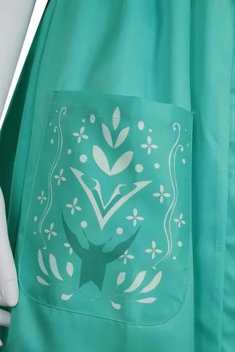 Vista 5 de Disfraz de Encanto Julieta Alma para mujer, vestido de cosplay con estampado floral madrigal de la familia de Mirabel, trajes de Halloween