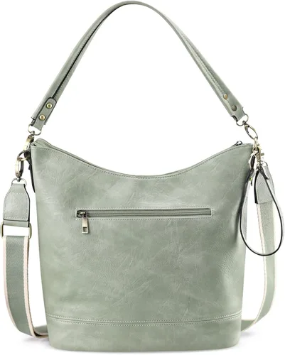 Vista 2 de FUKUYIN Bolso de mano para mujer, bolso de hombro de piel sintética suave para mujer, bolso bandolera grande para mujer