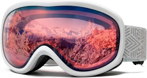 Vista 7 de AVV OTG – Gafas de esquí para hombres y mujeres con lente de doble capa antivaho, UV400, gafas de nieve para snowboard, moto de nieve y patinaje