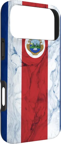 Vista 60 de Bandera de Costa Rica y fondo elegante - Funda del orgullo costarricense para iPhone 17