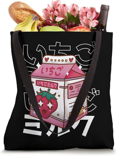 Vista 4 de Kawaii Anime Strawberry Milk Japanese Bolsa de mano