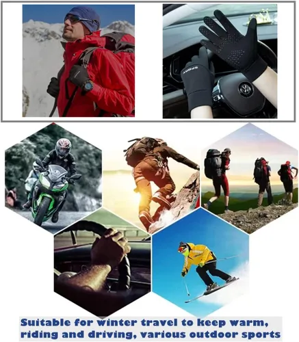 Vista 7 de ATRACTIVOLL Winter Touch Screen Gloves Men's Women's Outdoor Warm, Anti-Skid, Waterproof and Windproof Gloves in Cold Weather