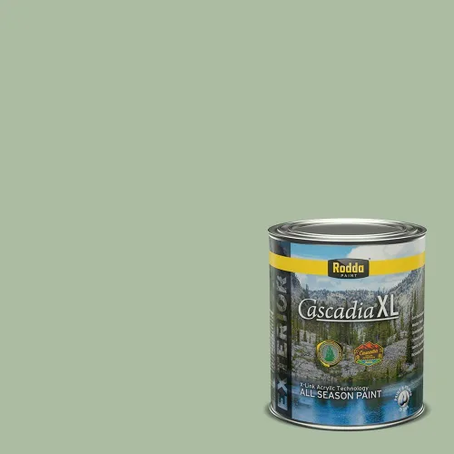 Vista 90 de Rodda Paint CASCADIA XL - Pintura satinada e imprimación para exteriores en uno, cuarto de galón, Aimee