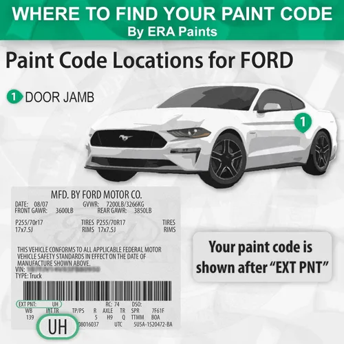 Vista 2 de ERA Paints D6/M7109 – Amarillo gritando para Ford Exact Match Automotive Touch Up Paint Spray – Kit esencial 2K