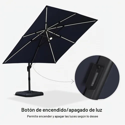 Vista 346 de PURPLE LEAF Paraguas al aire libre con base 8' x 8' protección solar verde Manzana Verde (Apple Green)