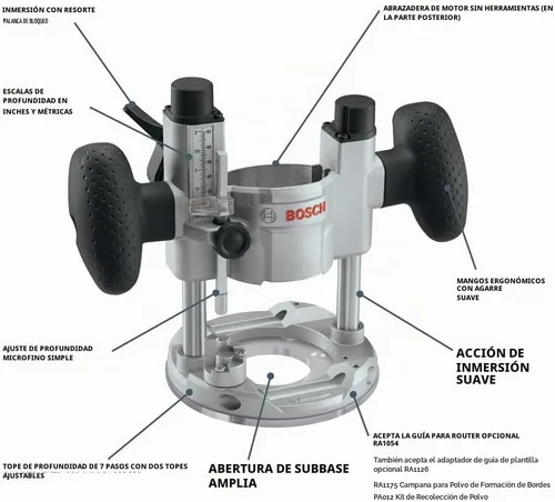 Vista 2 de Bosch PR011 Colt, base de incisión para rebajadoras PR10E/PR20EVS