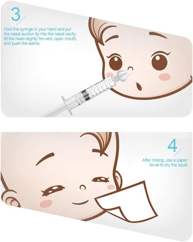 Vista 5 de Gegong Irrigador nasal profesional para bebés, limpiador de nariz portátil, dispositivo de enjuague rápido, alivio natural, riego nasal/aerosol