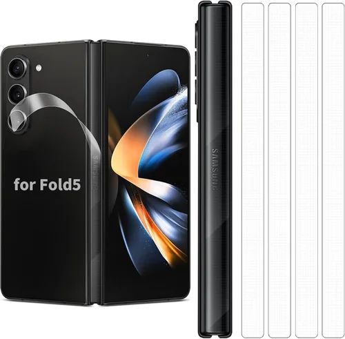 Vista 6 de Paquete de 4 unidades para Samsung Galaxy Z Fold 5 cubierta de bisagra de teléfono Protector de película de fibra de carbono 3M vinilo de PVC Fibra