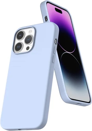 Vista 165 de Funda de silicona líquida compatible con iPhone 12 Pro Max 6.7 pulgadas, funda de gel de protección completa con forro de microfibra, funda