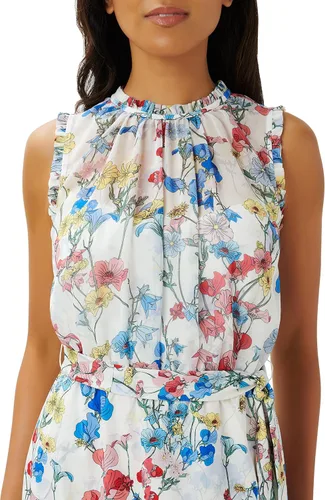 Vista 4 de Adrianna Papell Women's Printed Mixed Fabric Dress