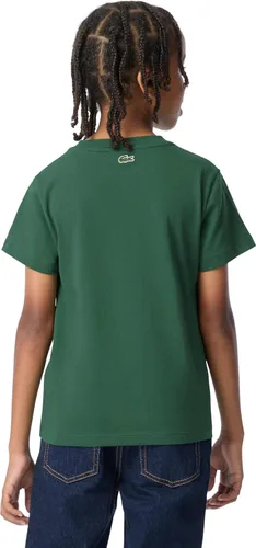 Vista 6 de Lacoste Camiseta unisex con estampado de cocodrilo bordado para adultos Verde