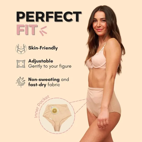 Vista 4 de SIIL Ostomy Panty, Colostomy Bag Covers Underwear for Women with Stoma Pocket for Ostomy Bag Support, Colostomy Ileostomy
