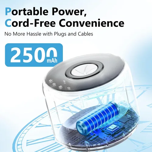 Vista 2 de Máquina limpiadora ultrasónica recargable, 46 kHz portátil de limpieza dental para protectores bucales nocturnos, aparatos ortopédicos, joyas