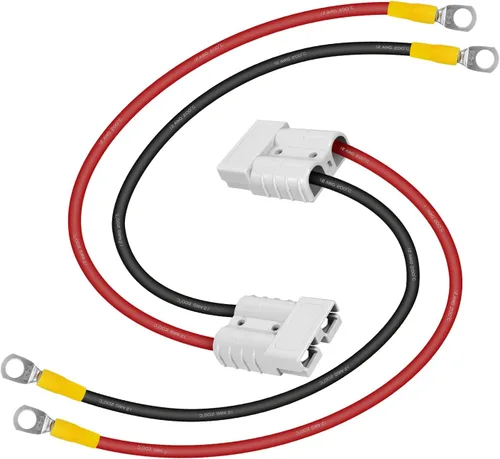 Vista 10 de Anderson Connectors - Conector rápido de batería 10 AWG 50A, kit de conectores Anderson con cables de 20 pulgadas (1.64 pies), conector rápido