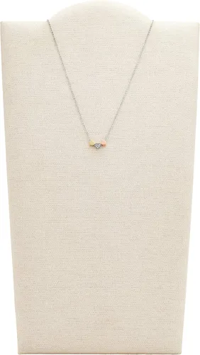 Vista 2 de Collar de cadena con diseño de corazón fósil