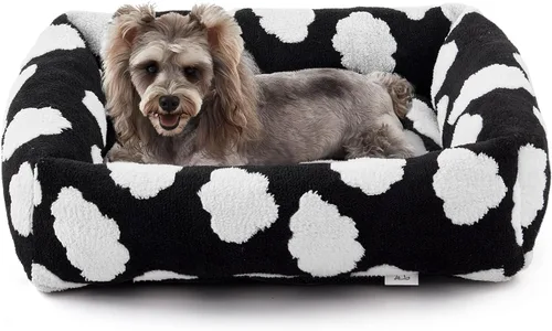 Vista 20 de JOEJOY Cama para Perro de Tamaño Mediano, Cama para Mascotas Ortopédica Lavable de Forro Polar de Pana Suave Premium con Funda de Cremallera