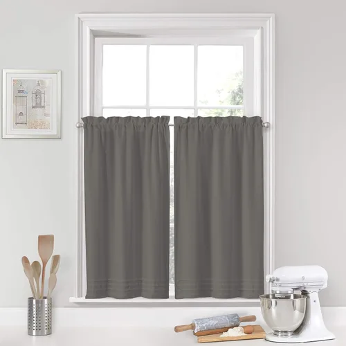 Vista 6 de VUE Kingsbury - Par de paneles pequeños para ventana de privacidad, baño, sala de estar, 52 x 24 pulgadas, color blanco