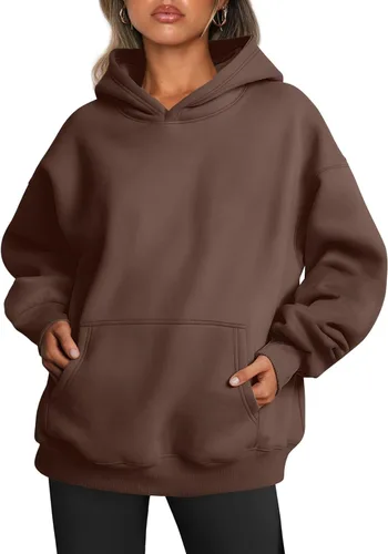 Vista 179 de Trendy Queen - Sudaderas extragrandes con capucha para mujer, suéteres de manga larga, sin botones, de vellón, de otoño, ropa de invierno