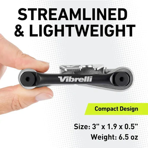 Vista 5 de Vibrelli Bike Multi Tool V19 - Con estuche de transporte - Multiherramienta para bicicletas de alto rendimiento