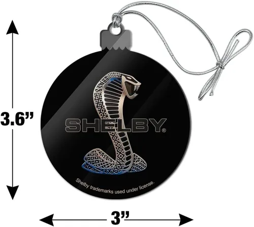 Vista 7 de GRAPHICS & MORE Shelby Cobra Logo Acrílico Árbol de Navidad Adorno de vacaciones
