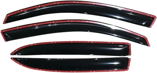 Vista 2 de Acrylic Window Visors Rain Guard Front Rear Left Right for Chevy for Pontiac for Torrent 2006-2009 4pc Smoke/Tinted Slim Style Tape on/External