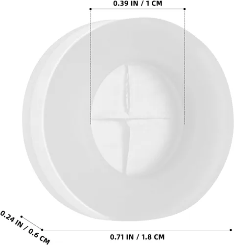 Vista 2 de 20 piezas de silicona para agujero para pajilla, tapa para tarro de masón, ojales cruzados para tazas, tapas de pajilla, tapón de silicona