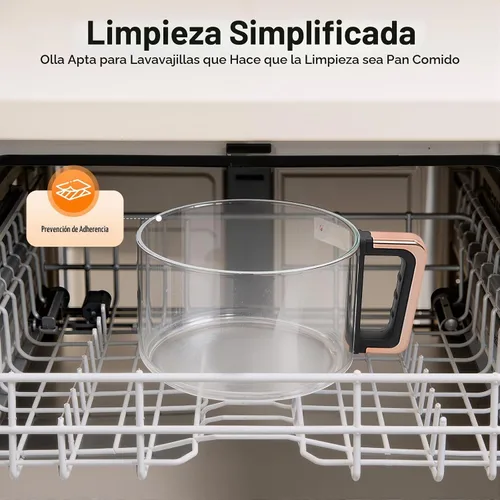 Vista 7 de Freidora de aire, cuenco digital ClearCook de 4.44 cuartos de galón con ventana visible, parrilla de acero inoxidable, cesta antiadherente y apta
