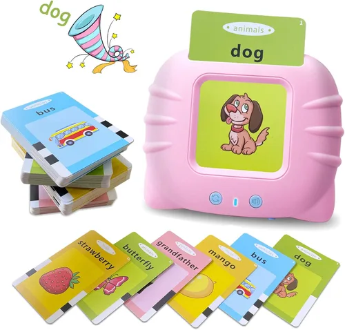Vista 8 de Tarjetas flash parlantes para niños y niñas de 1, 2, 3, 4, 5 años, dispositivo de aprendizaje sensorial de idiomas con 224 palabras visuales