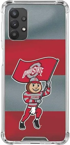 Vista 8 de Skinit Funda transparente compatible con Galaxy A32 5G - Diseño de patrón oficial de la Universidad Estatal de Ohio Gris - UNIOHS03