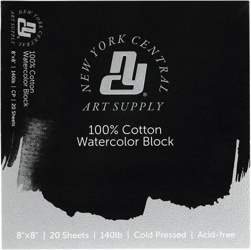 Vista 14 de New York Central Bloque de acuarela, 140 libras/10.58 oz/m², prensa en frío 4 x 10, 20 hojas, papel de acuarela archival para artistas, estudiantes