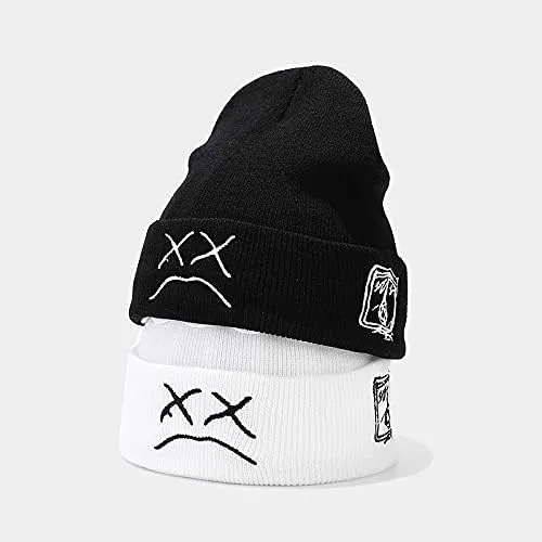Vista 3 de Fashion Autumn Winter Warm Beanie Hats Embroidery Cotton Caps Men Women Knitted Hip Hop Hats