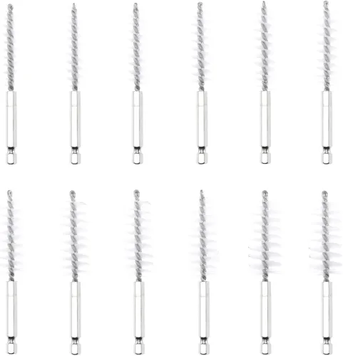 Vista 4 de NEIKO 00325A - Accesorios de Cepillo de Alambre para Taladro con vástago hexagonal de 1/4 pulgadas, surtido de cepillos SAE y MM, se puede montar