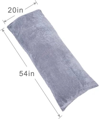 Vista 2 de 1 MIDDLE ONE Almohada de cuerpo completo para adultos, sueño prolongado, almohadas grandes, firme y grande con funda de terciopelo, 20 x 54 pulgadas