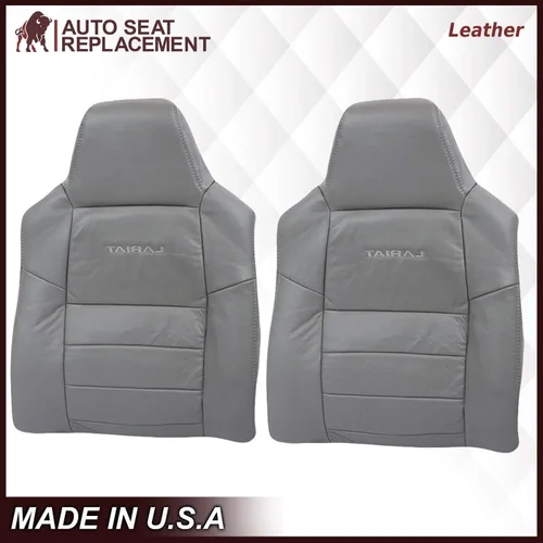 Vista 2 de 2003 2004 2005 2006 2007 Ford F250 F350 Lariat Crew Cab Cobertura de Asiento de Reemplazo de Piel, Conductor y Acompañante, Abajo/Arriba/Inclinado