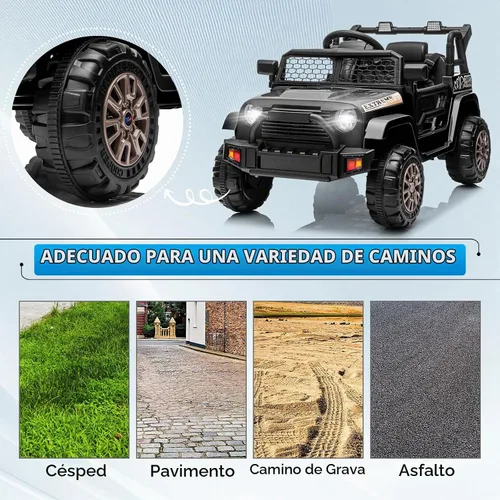Vista 7 de Winado Coche eléctrico de 12 V para niños, paseo en camión, negro