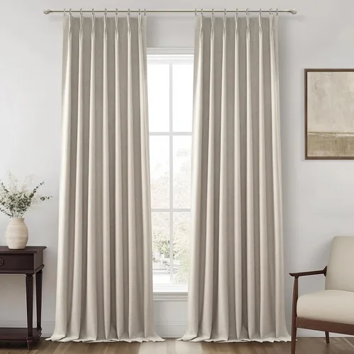 Vista 37 de Cortinas y Drapeados Modernos con Pliegues Pellizco Rosa Bebé de 84 Pulgadas de Largo, Juego de 2 Paneles para Sala de Estar, Cortina de Ventana
