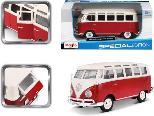 Vista 5 de Maisto 31956 - VW Bus Samba 1:25, los colores pueden variar