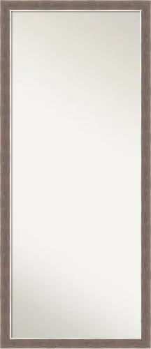 Vista 12 de Amanti Art Espejo de longitud completa no biselado (64.5 x 28.5 pulgadas), marco marrón medio Alta - Espejo de piso, espejo de pared, marrón