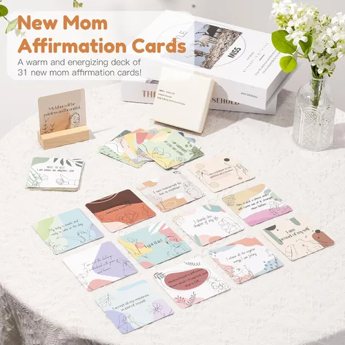 Vista 4 de Regalos para mamá nueva para mujeres, mejores regalos de embarazo con juego de vasos para mamá y papá para madres primerizas, futuros padres