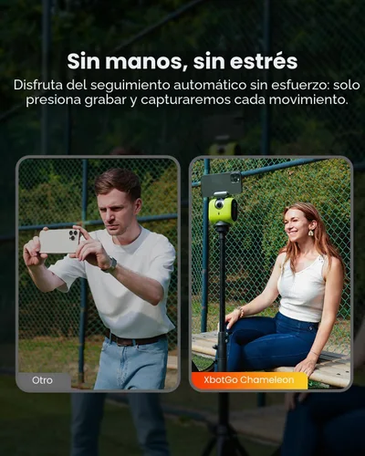 Vista 7 de XbotGo Cámara de acción deportiva AI Chameleon con seguimiento automático - Cámara de 4K 60FPS para fútbol y seguimiento de baloncesto para deportes