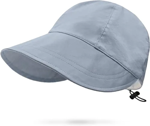 Vista 12 de huablo UPF 50+ Womens Sun Hat Wide Brim Sun Hat UV Protection Hiking Fishing Hat Adjustable Head Circumference for Easy Carry Negro