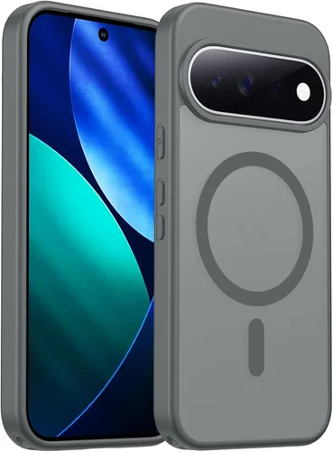 Vista 52 de SPIDERCASE Funda magnética para Google Pixel 9A, protección contra caídas de grado militar, delgada, translúcida, mate, a prueba de golpes