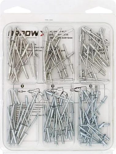 Vista 6 de Arrow RK6120 - Kit surtido de remaches para metal, tela, cuero y reparación de automóviles, aluminio y acero, 18 pulgadas, paquete de 120